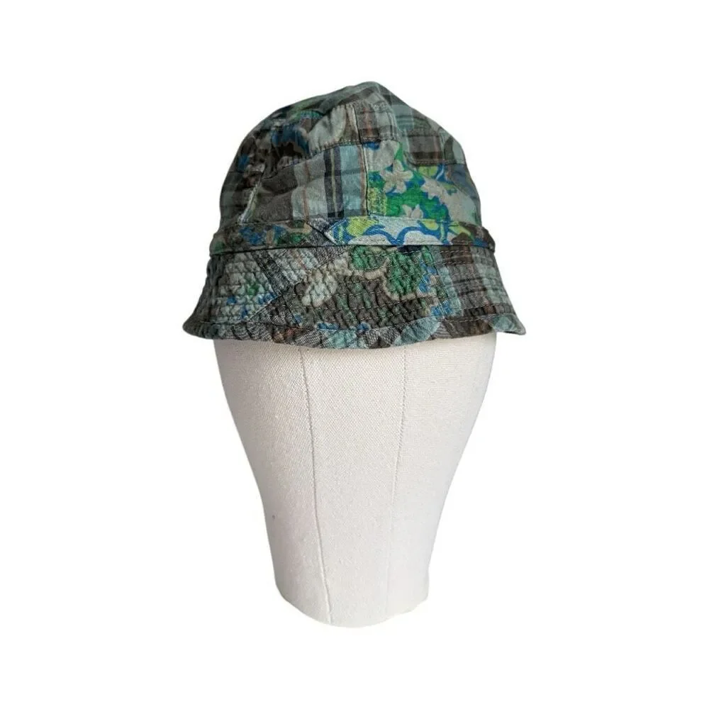 Baby Toddler Boys The Childrens Place Plaid Bucket Cotton Beach Hat - Sz 18-24 m